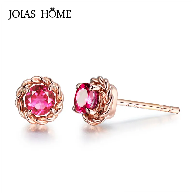 Серьги JoiasHome из стерлингового серебра 925 пробы корейские простые розовое золото