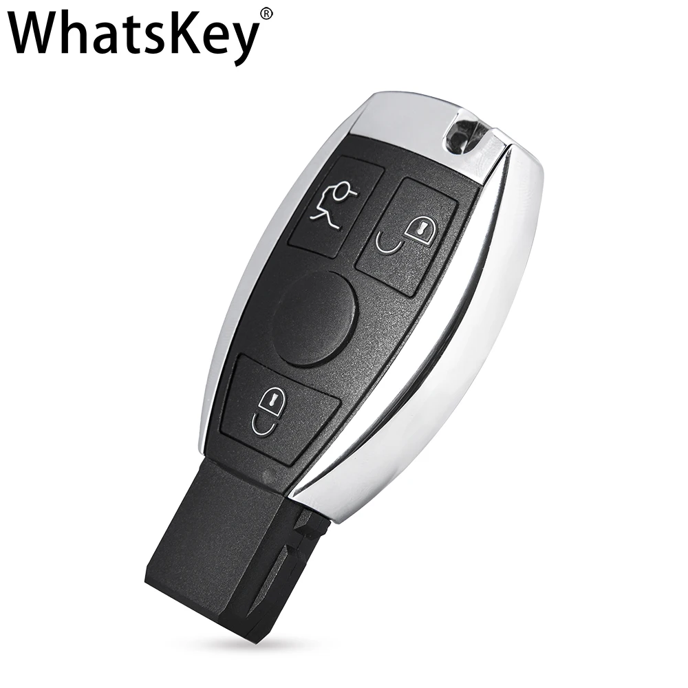 WHATSKEY KEYLESS ENTRY SMART REMOTE KEY SHELL 2 BATTERY HOLDER FOR MERCEDES BENZ C E S CLASS W211 W210 W204 W205 W212 GLK GLA