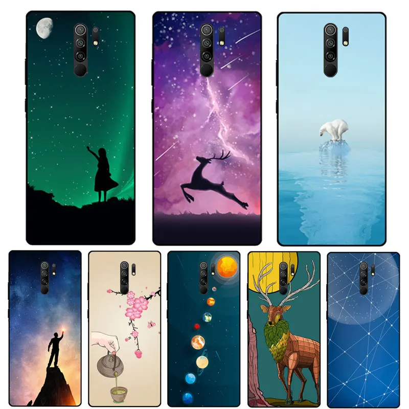 

Tempered Glass Case For Redmi 9 Silicone Bumper Protective Back Cover For Xiaomi Redmi 9 Poco M2 Luxury Shockproof Phone Cases