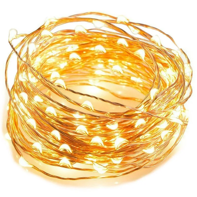 2M 5M 10M LED Starry String battery Lights Fairy Micro Transparent Copper Wire for Party Christmas Wedding 5 colors | Освещение