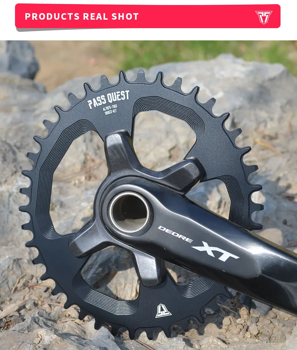 PASS QUEST oval Chainring 96BCD MTB Narrow Wide Bicycle Chainwheel 32/34/36/38/40/42T for deore xt M7000 M8000 M9000 Crankset