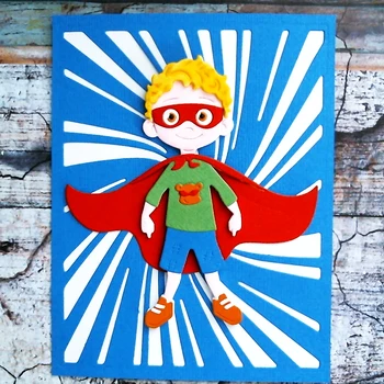 

Lovely Super Hero Cutting Dies Sports Girl and Boy Metal Mold For DIY Scrapbooking Card Making Embossing Unicorn Doll Die