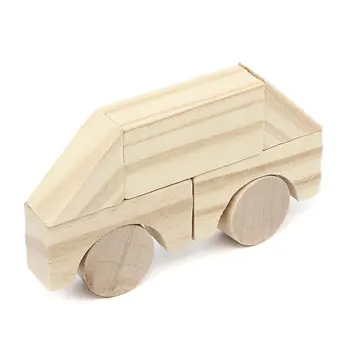 

Intellectual Construction Smooth Wooden Building Block Set DIY Bricks Educational Toys Game Kids Gift Assembled Children