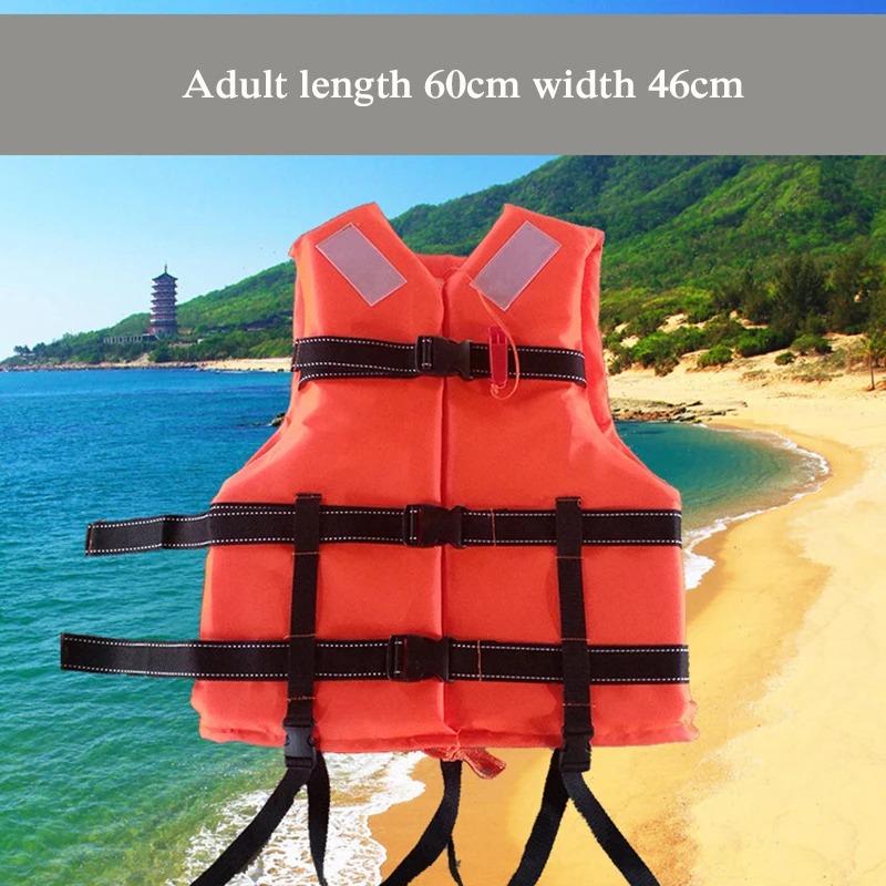 Adult 60cm 46cm Профессиональный Мужской спасательный жилет плавучести плавания безопасности на лодках для женщин спасательный жилет со свистком безопасности для детей и взрослых - Цвет: Adult 60cm 46cm