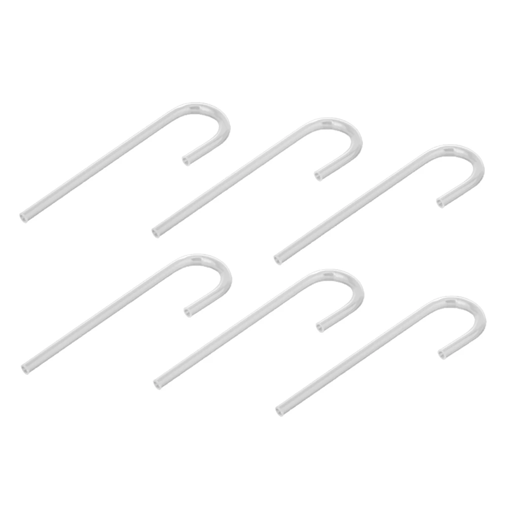 6pcs Acrylic Curved Pipe U Shape Tube Bend For Aquarium CO2 System Pump Hose