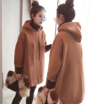 

Womans Hoodies Casual Warm Sweatshirts Hoodies Soft Long Solid Simple All-match Korean Pullovers Womens Trendy Sweatshirts Chic