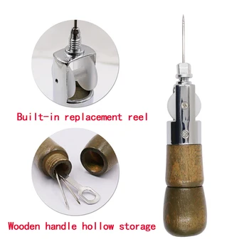 

Leather Needle Threader Carving Tool Leather Sewing Machine Chopping Hand Threade Shoe Repair Shoemaking Threading Tool 02070903