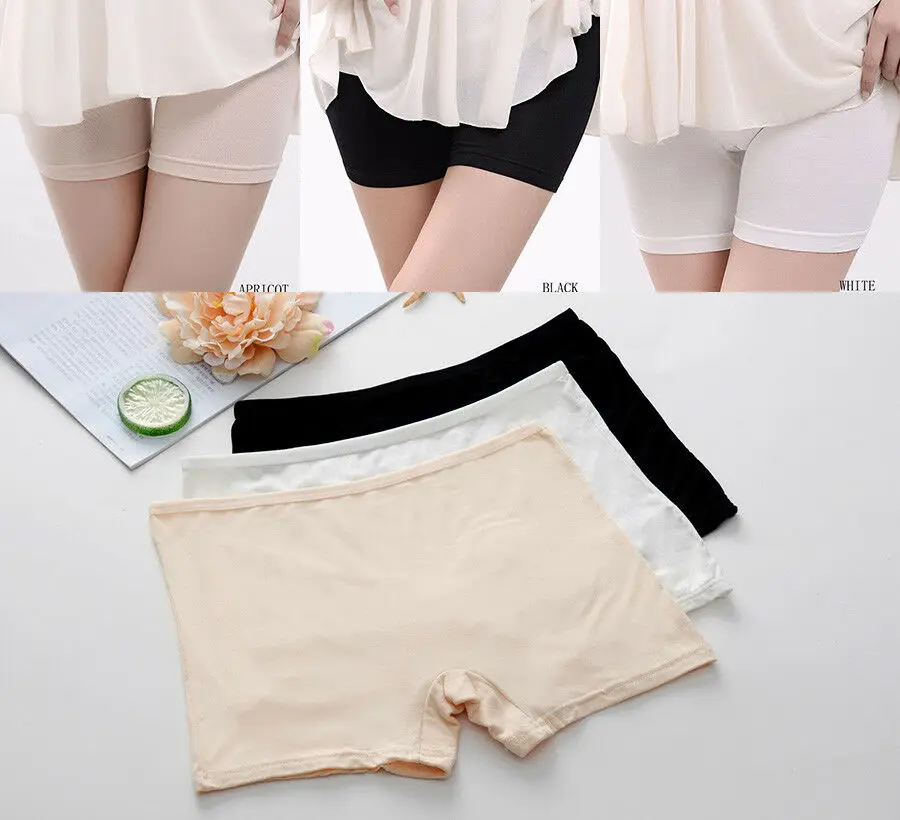 Women Skirt Shorts Boxer Panties Girls Safety Briefs Boyshort Underpants Tights Slim Lingeries Short Pants Ultra-thin Summer