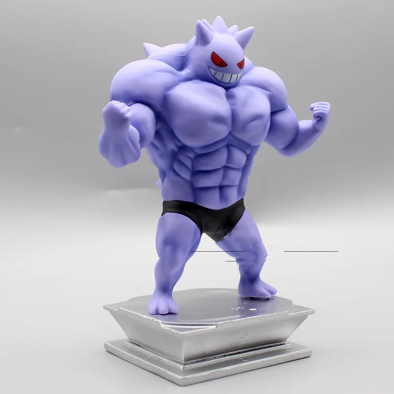 Pokemon Muscle Hunk Show Gengar Psyduck Pikachu Action Figures Ornamenti Modello