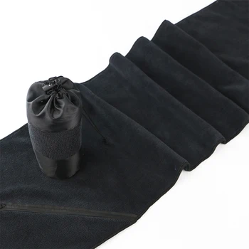 

Fast Drying Towel Gym Swimming Soft Fitness Sports Extra Long Camping Zip Pocket Microfiber Bath