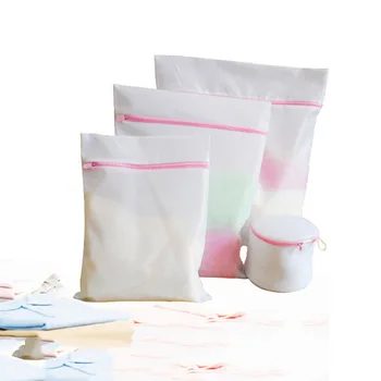 

Zippered Mesh Laundry Wash Bags for Delicates Lingerie Socks Underwear Bra Bag Polyester Washing Cleaning Storage Bags 4 Sizes