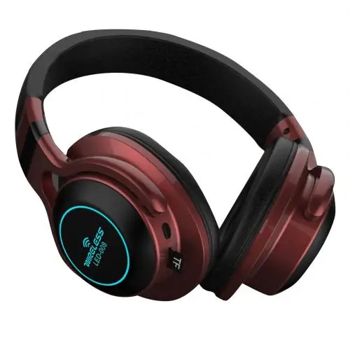 Красный Беспроводной Bluetooth 5,0 светодиодный светильник для дыхания спортивные наушники игровая гарнитура с микрофоном уникальный - Цвет: Красный