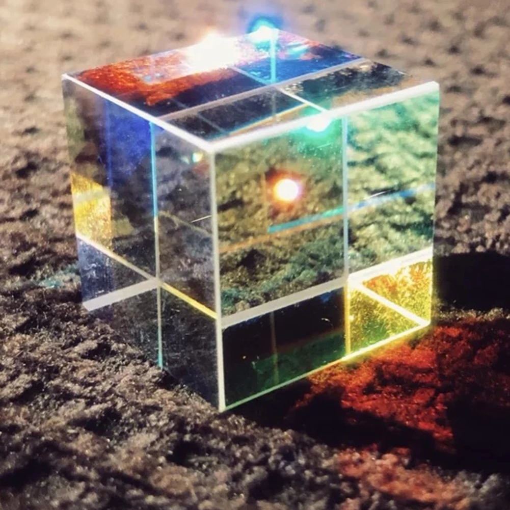  Spotlight Physics Teaching Decoration Cube Prism Splitter Lightweight Square Beam Portable RGB Inst - 4000312988652