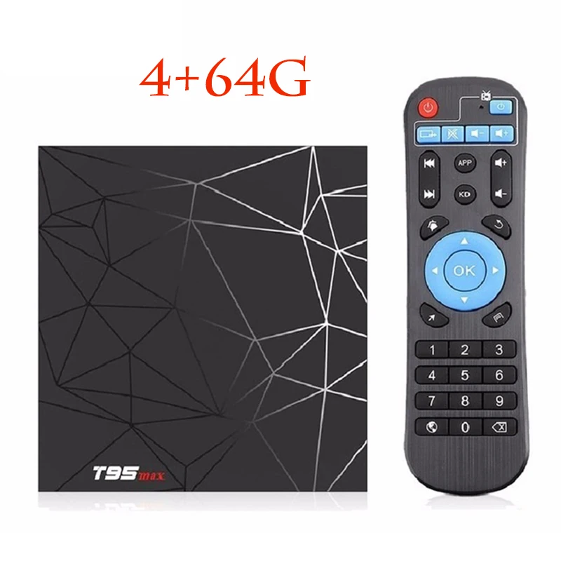 4 Гб ram 64 Гб rom 6K Smart tv BOX Android 9,0 T95 MAX Allwinner H6 четырехъядерный 2,4G Wifi Youtube 16G/32G T95MAX PK TX6 телеприставка - Цвет: 4G  64G