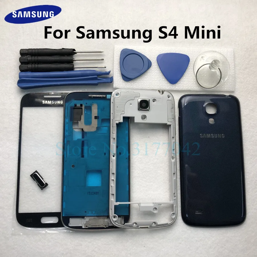 Полностью закрытый чехол S4MINI для Samsung Galaxy S4 mini i9190 i9195 переднее стекло средняя