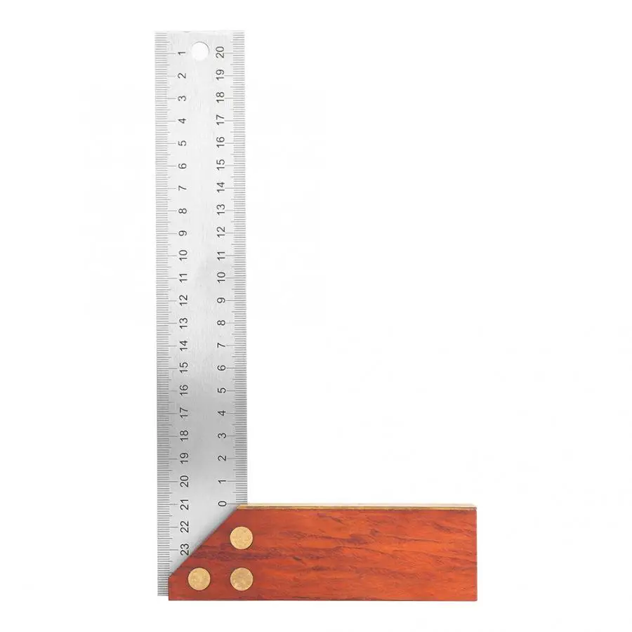 250mm Right Angle Ruler Multi-Function Mahogany Thickened Measuring Ruler 90 Degree Woodworking Ruler