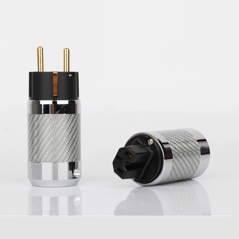 

HIFI WCF4EG позолоченный Электрический Штекерный гнездовой разъем переменного тока с вилкой IEC EU
