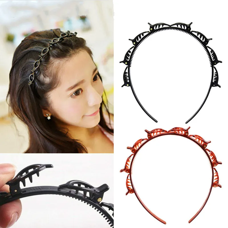 Double Bangs Hairstyle Hairpin Hairband Salon Hair Decoration Clips Hairband for Women Double Bangs Hairstyle Hairpin Accessory