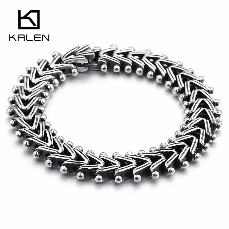 Винтажные браслеты с подвесками в виде стрелы для мужчин, нержавеющая сталь 21 см, длинные звенья, цепочка, браслет, мужской Байкер, Панк ювелирные изделия