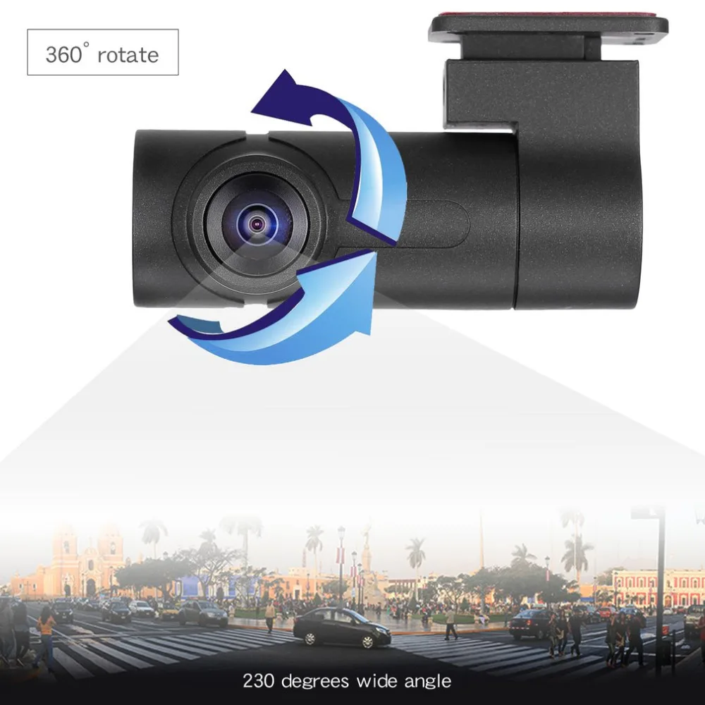 Single Lens 1080P Panorama Driving Recorder 360 Degree Mini Tachograph Camera Support Night Vision Drop Shipping | Автомобили и