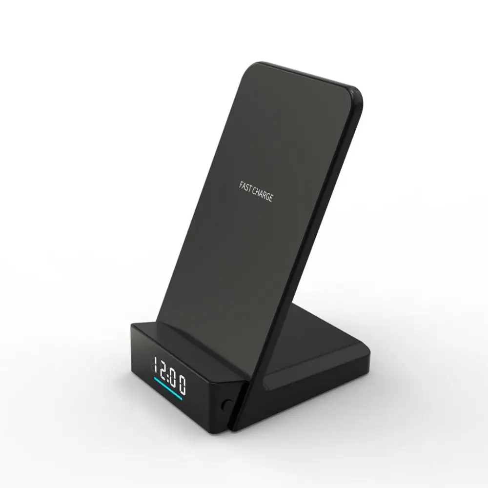 

Newest Mobile Phone Qi Wireless Charger Stand Universal Compatible With Clock