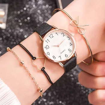 

Ladies Watch relojes para mujer Women Wrist Watch Wristwatch Small Delicate European Beauty Simple Casual Bracelet Watch Suit