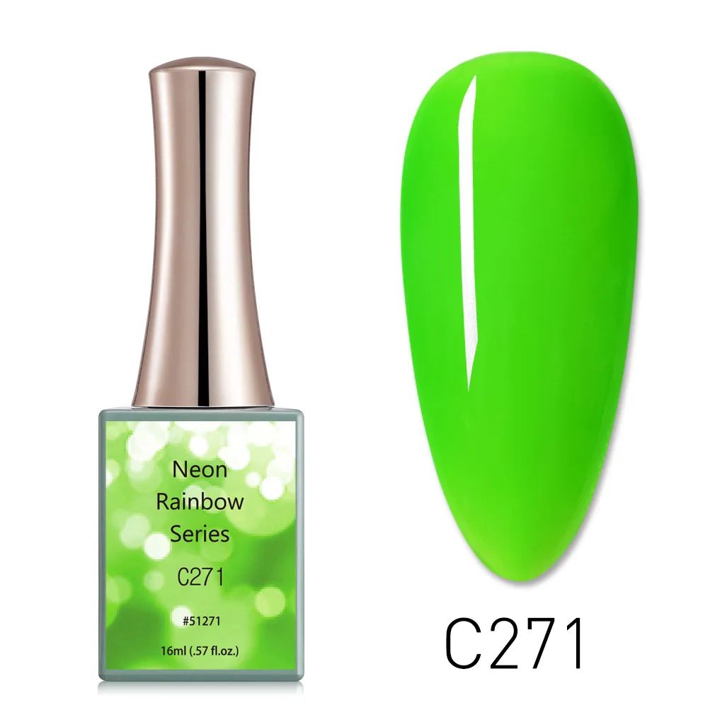 Canni New 16ml UV Nail Gel Polish Neon Rainbow Series C271-C278 Semi Permanent NailArt Manicure Varnish Enamel Lacquer 4