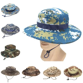 

Unisex Fisherman Hat New Cotton Adjustable Camouflage Boonie Hats Nepalese Cap Fashion Casual Sports Sunshade Sombrero DH