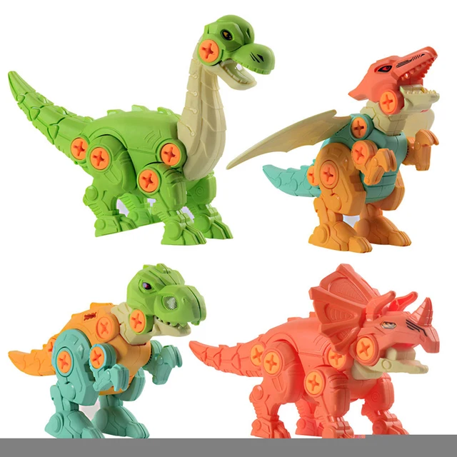 A set of Dinosaur Model Children's Educational DIY Assembly Dinosaur Toy Disassembly Screw Animal Model Set Assembly Toy 2