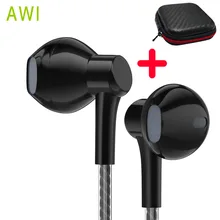 AWI P711 наушники-вкладыши, проводные наушники с шумоподавлением, наушники с микрофоном, игровая гарнитура, геймерские наушники для телефона Xiaomi Redmi note 7