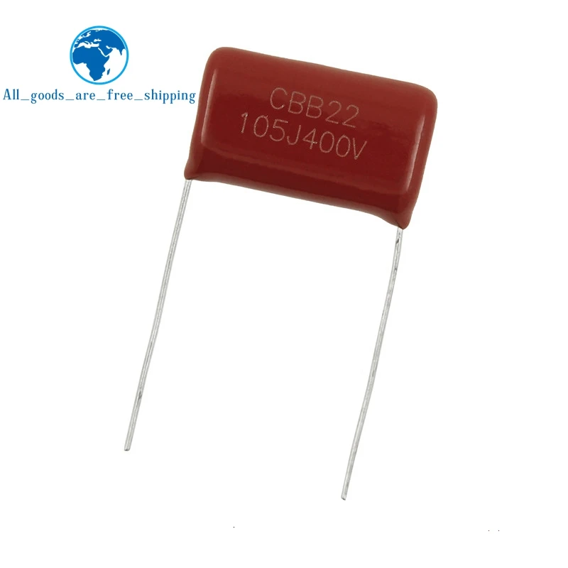 10 шт. 400V105 1 мкФ шаг 20 мм 400V 105 1000NF CBB полипропиленовый пленочный конденсатор с алюминиевой крышкой