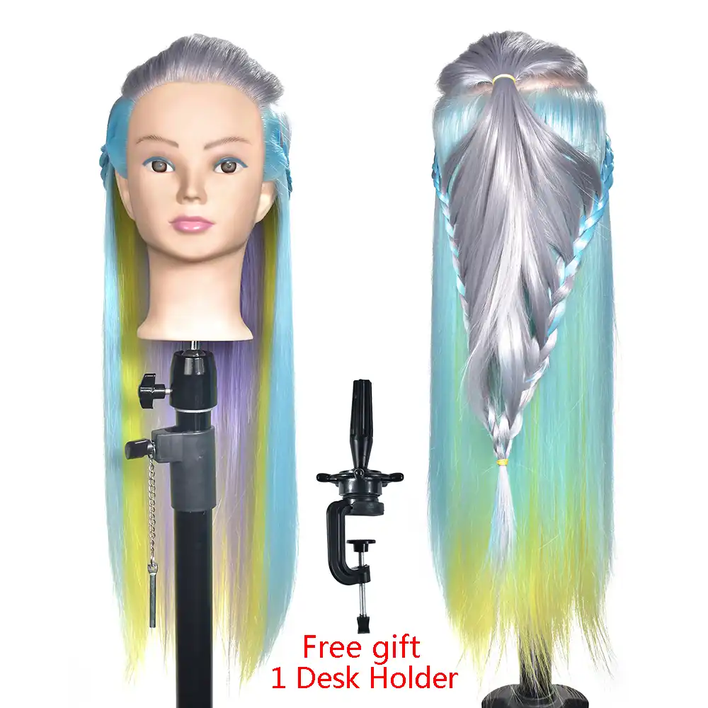Testa Di Manichino Con Il Colore Dei Capelli Sintetici Per Il Taglio Di Capelli Di Disegno Testa Di Formazione Stilista Disegni Dei Capelli Di Stile Di Visualizzazione Aliexpress
