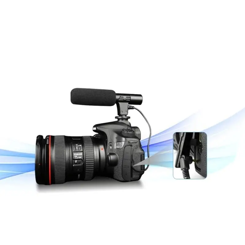 Mic-01 3,5 мм DV стерео микрофон для Canon Nikon DSLR видеокамеры