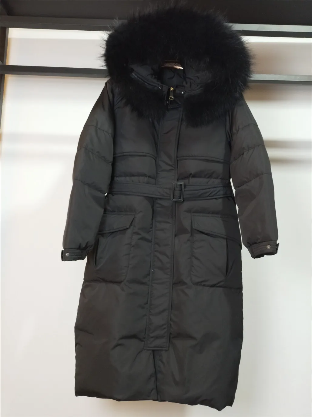 Off Season down Jacket Women's Mid-length over-the-Knee Korean-style Loose Thick Waist Hugging Slimming down Jacket Women's