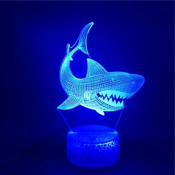 

Bluetooth Base The Shark Animal Best Present for Baby LED Night Light USB Decorative Lamp for Office for Birthday Atmosphere