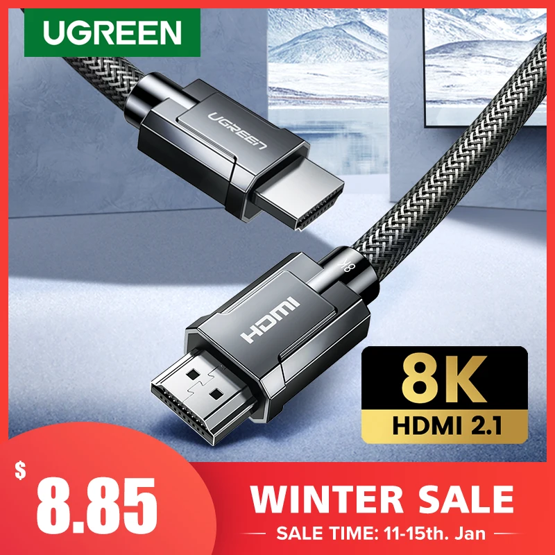 Ugreen HDMI 2 1 кабель для Xiaomi Mi Box 8K/60Hz 4K/120Hz 48 Гбит/с цифровые кабели PS5 PS4 сплиттер 8K