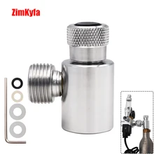 

Metal Filling Adapter W21.8-14 to Tr21-4 Sodastream CO2 Gas Cylinder Tank Adapter Connector Kit for Aquarium Homebrew Regulator