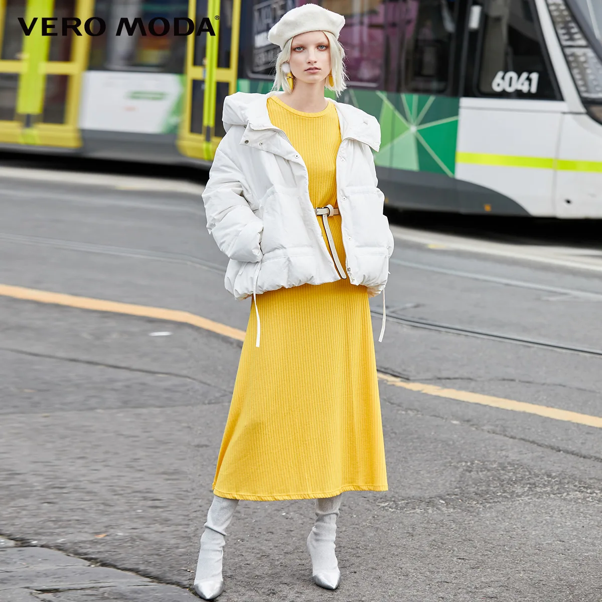 Vero Moda женский Двусторонний пуховик с капюшоном на шнуровке | 319423513