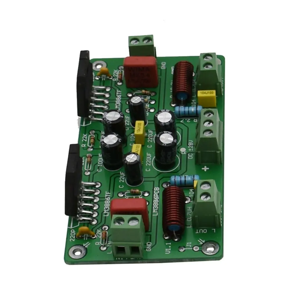 Собранный 68 Вт+ 68 Вт HiFi LM3886TF стерео усилитель платы 50Wx2/38Wx2 J6S9