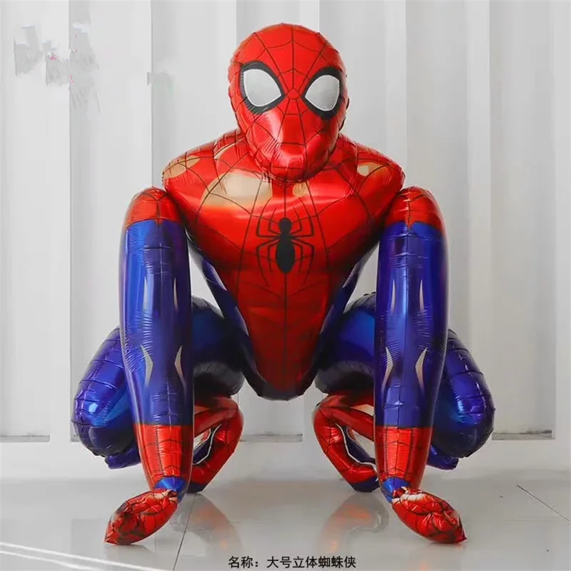 Собрать 3d человек-паук алюминиевой фольги украшения из воздушных шаров на день рождения собрать Человек-паук воздушный шар герой алюминиевой пленки воздушный шар