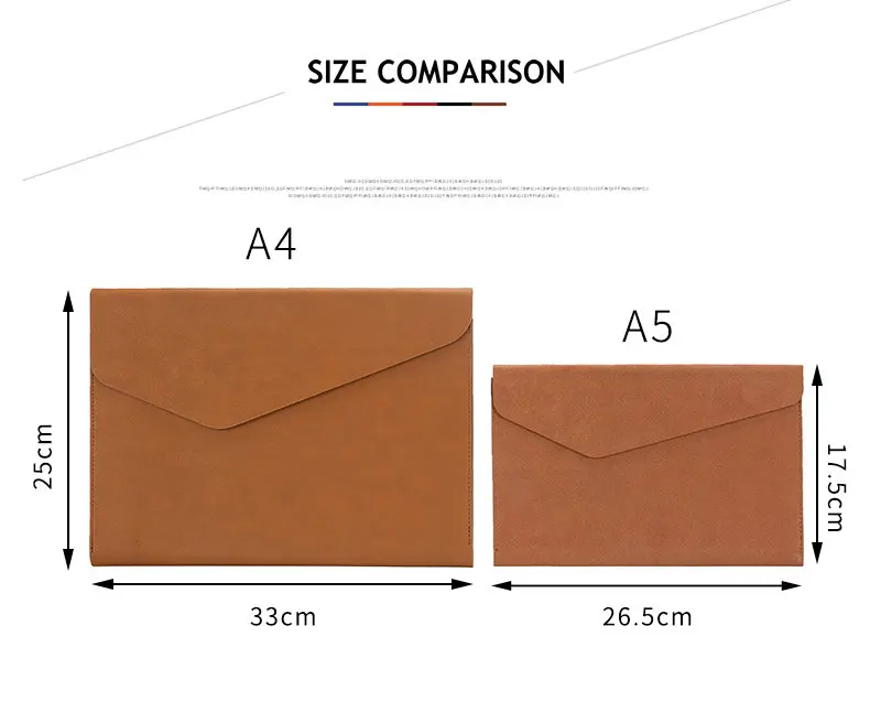Модная цветная кожаная папка А5 А4, Сумка для документов, Офисная папка, органайзер для документов с ремешком