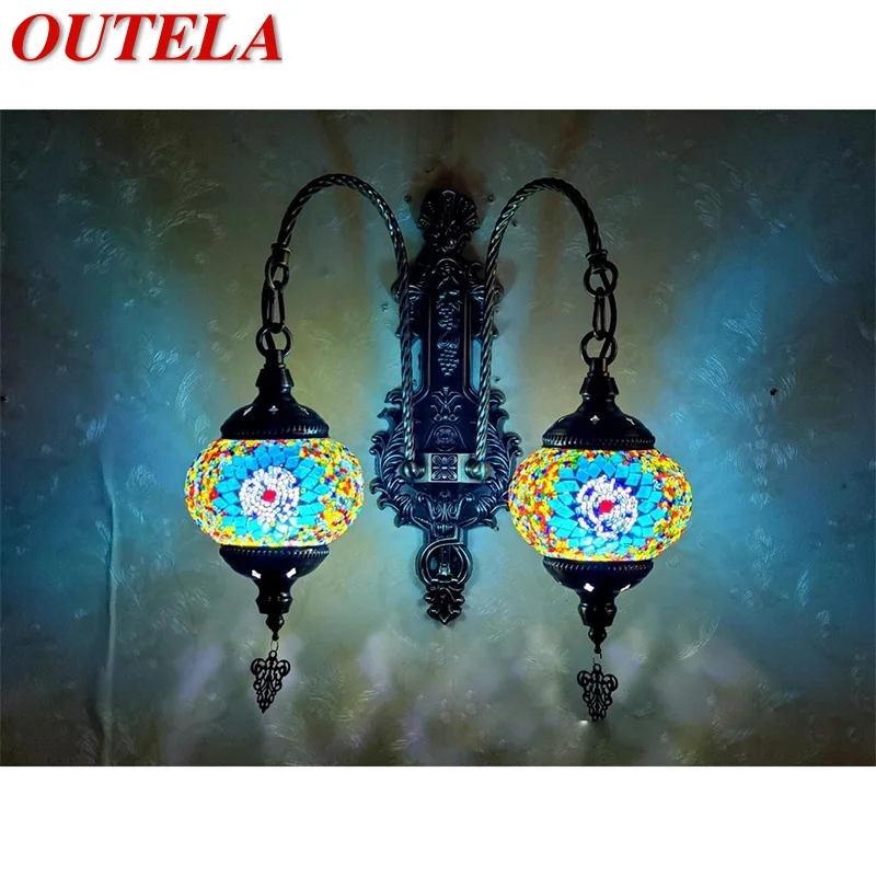 

OUTELA European Style Retro Wall Lamps Creative Decorative For Home Living Room Hotel Corridor Bedroom