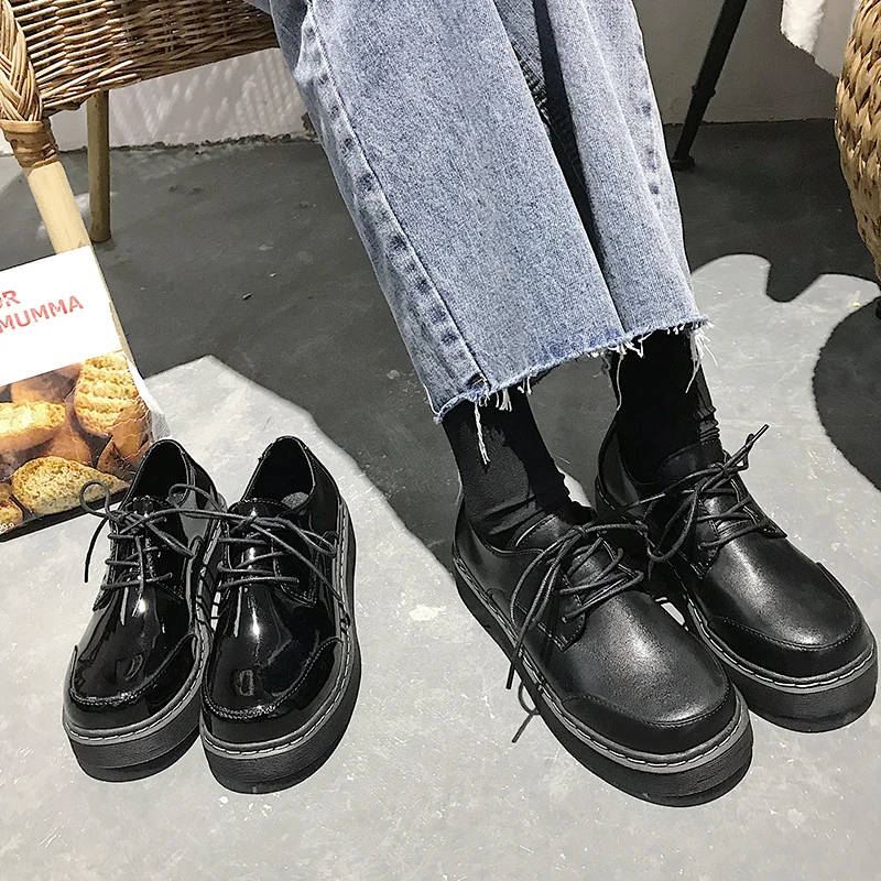 

Cross Women's Shoes Round Toe Modis All-Match Flats Autumn British Style Casual Female Sneakers Oxfords 2019 Dress Nurse Fall