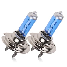 Супер белая кварцевая стеклянная сменная лампа для фары автомобиля, автомобильная лампа 2 шт H7, галогенная лампа 5000K 12V 55W Xenon, темно-синий