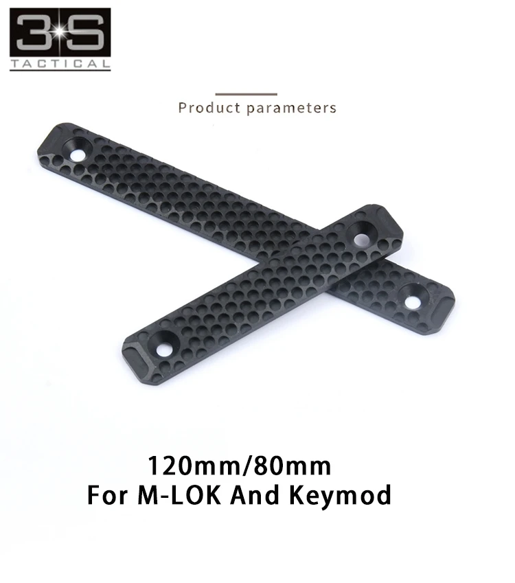 For M Lok Rail and Keymod Rail RS CNC Handguard Rail Cover 120mm/80mm Two Version Railscales Hunting Weaver Picatinny Rail