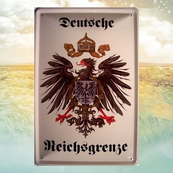 Blechschild  Deutsche Reichsgrenze  20 x30 