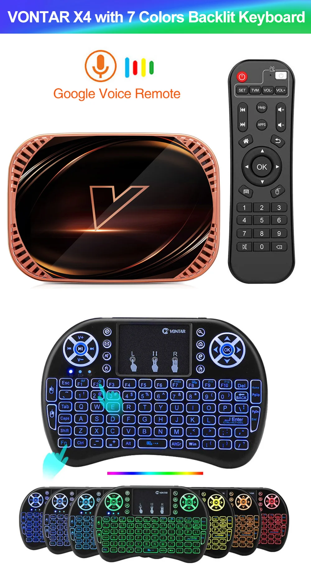 player vontar x4 caixa de tv android 11 amlogic s905x4 4gb