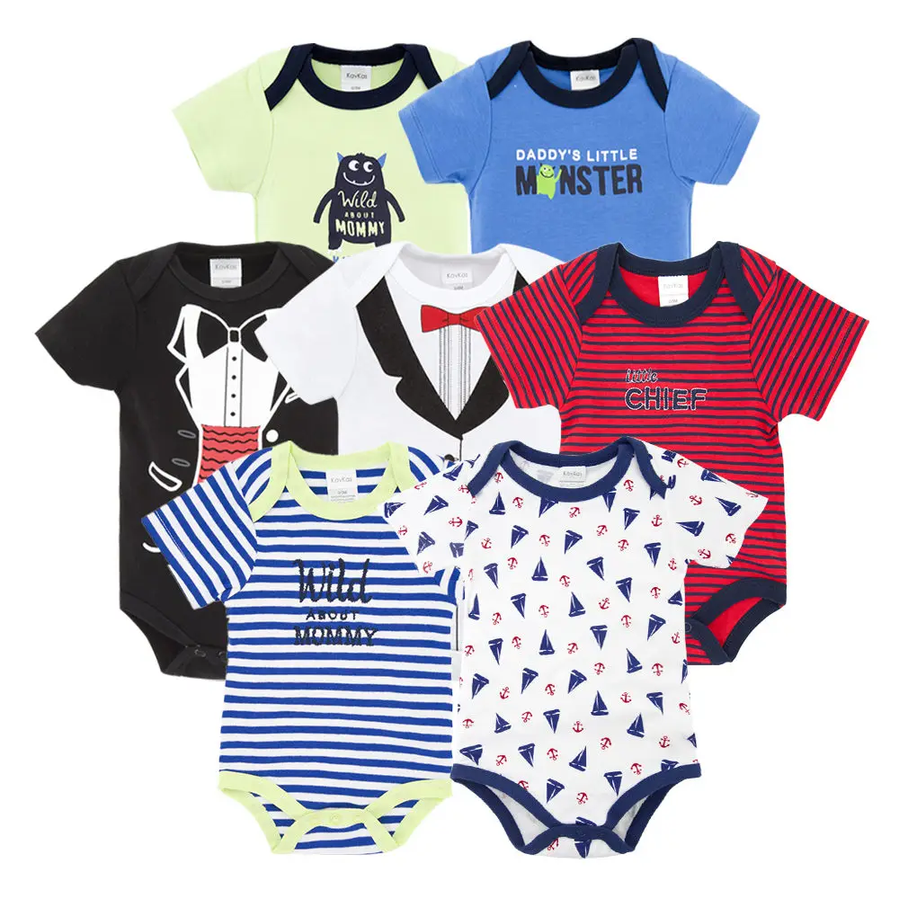 7 шт., гимнастический костюм для новорожденных мальчиков милые носки для маленьких мальчиков и девочек с героями мультфильмов roupas de bebe recien nacido для детей 0-12 месяцев - Цвет: 217621772246