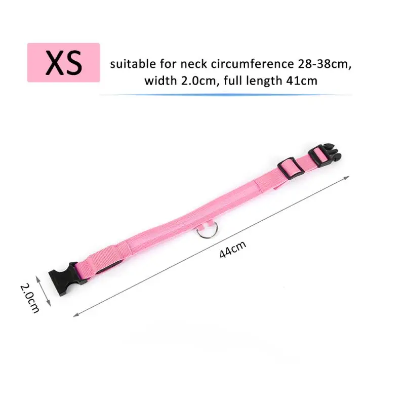 LED Pet Dog Cat Collar Luminous Safety Glow Necklace Flashing Lighting Up Collars For Puppy Cat Pet Supplies Cat Collars 