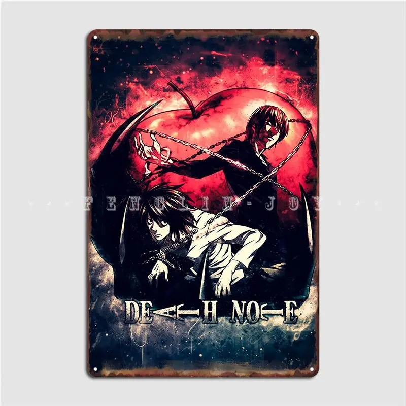 

Death Note Metal Plaque Poster Garage Decoration Custom Wall Pub Bar Cave Tin Sign Poster
